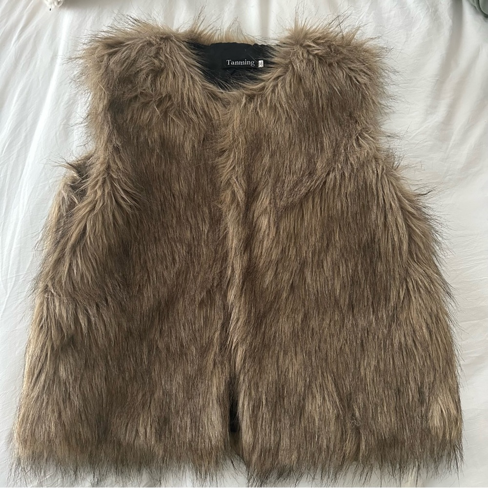 Faux fur vest
